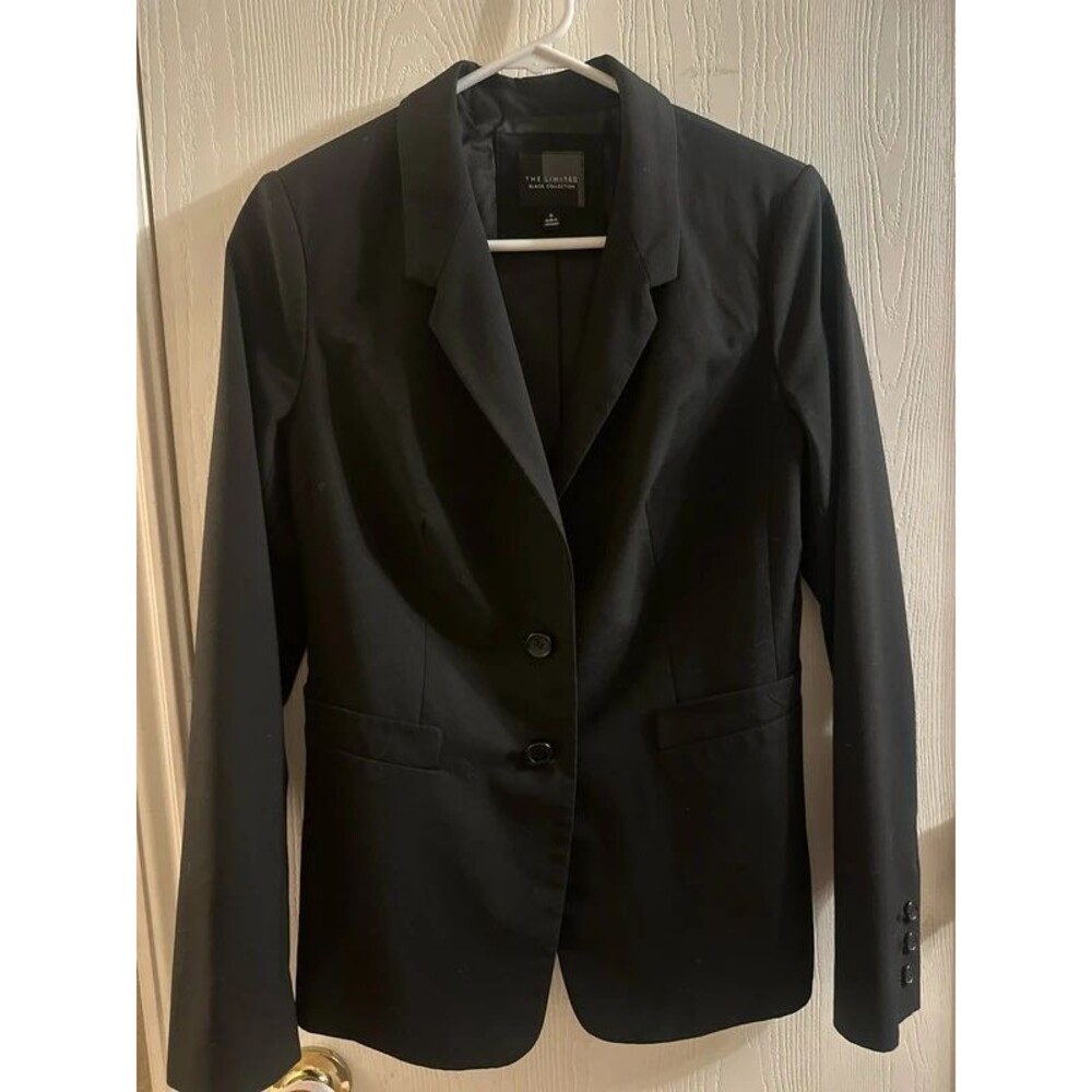 Women’s The Limited Black Collection Fitted Suitcoat Jacket Size 6 Blazer